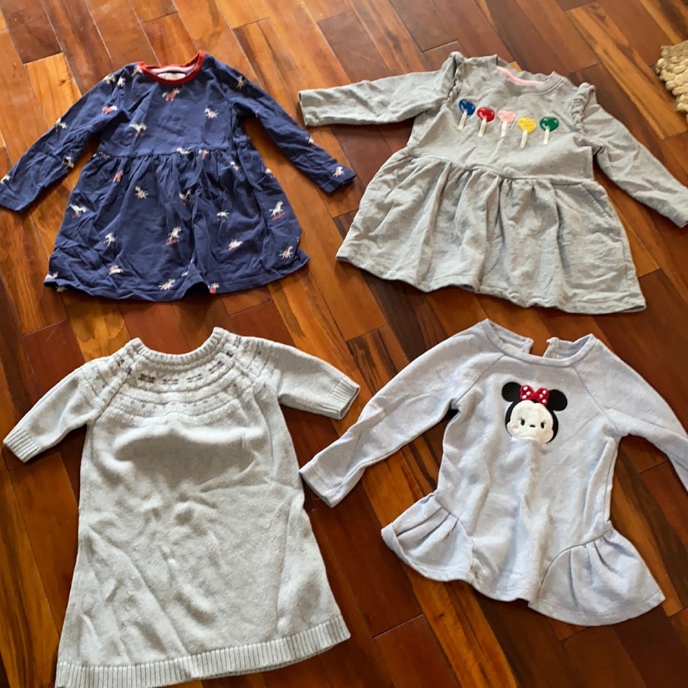 Lot of 3 winter dresses, size 4T